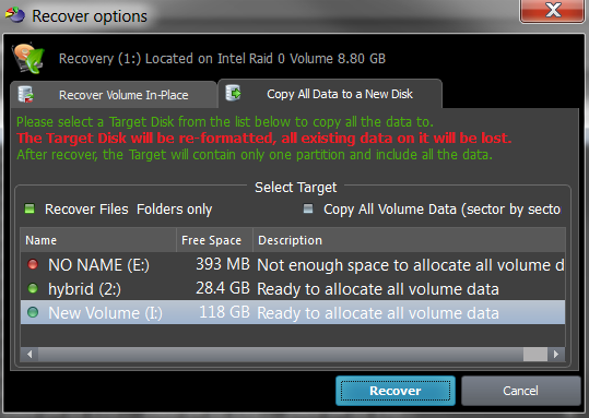 Copy All Data to a New Disk