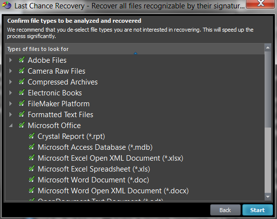 Partition Recovery software: LastChance recovery method